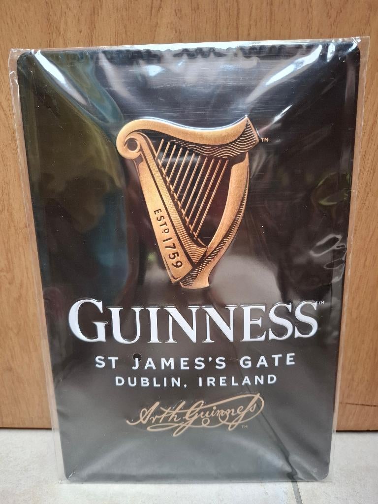 Reclamebord Guinness (nieuw in verpakking), Verzamelen, Biermerken, Ophalen of Verzenden, Nieuw, Reclamebord, Plaat of Schild