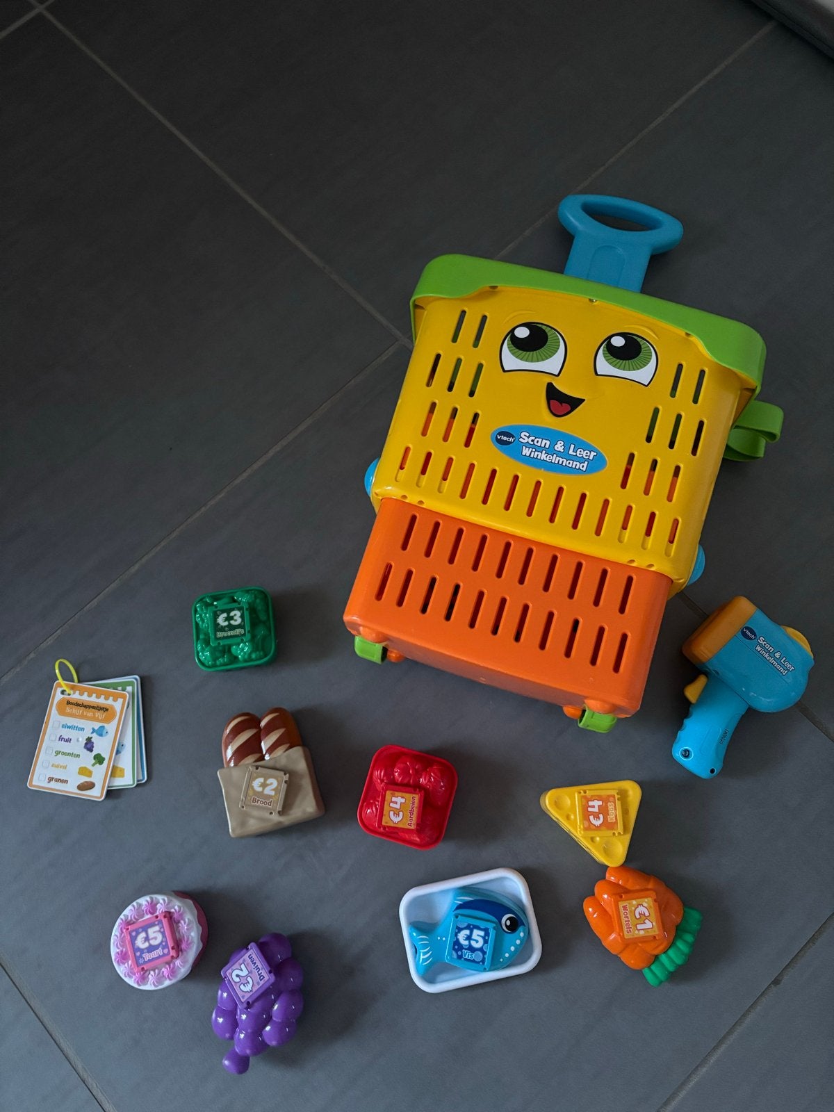 VTech Scan & Leer Winkelmand met accessoires, Ophalen, Zo goed als nieuw, Jongen of Meisje
