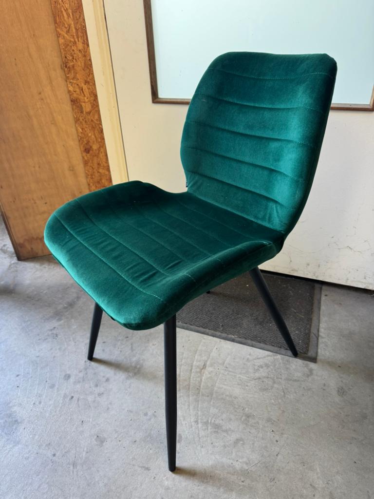 Eetkamerstoel - groen - BRONX71 - nieuw, Ophalen, Zo goed als nieuw, Overige kleuren, Eén