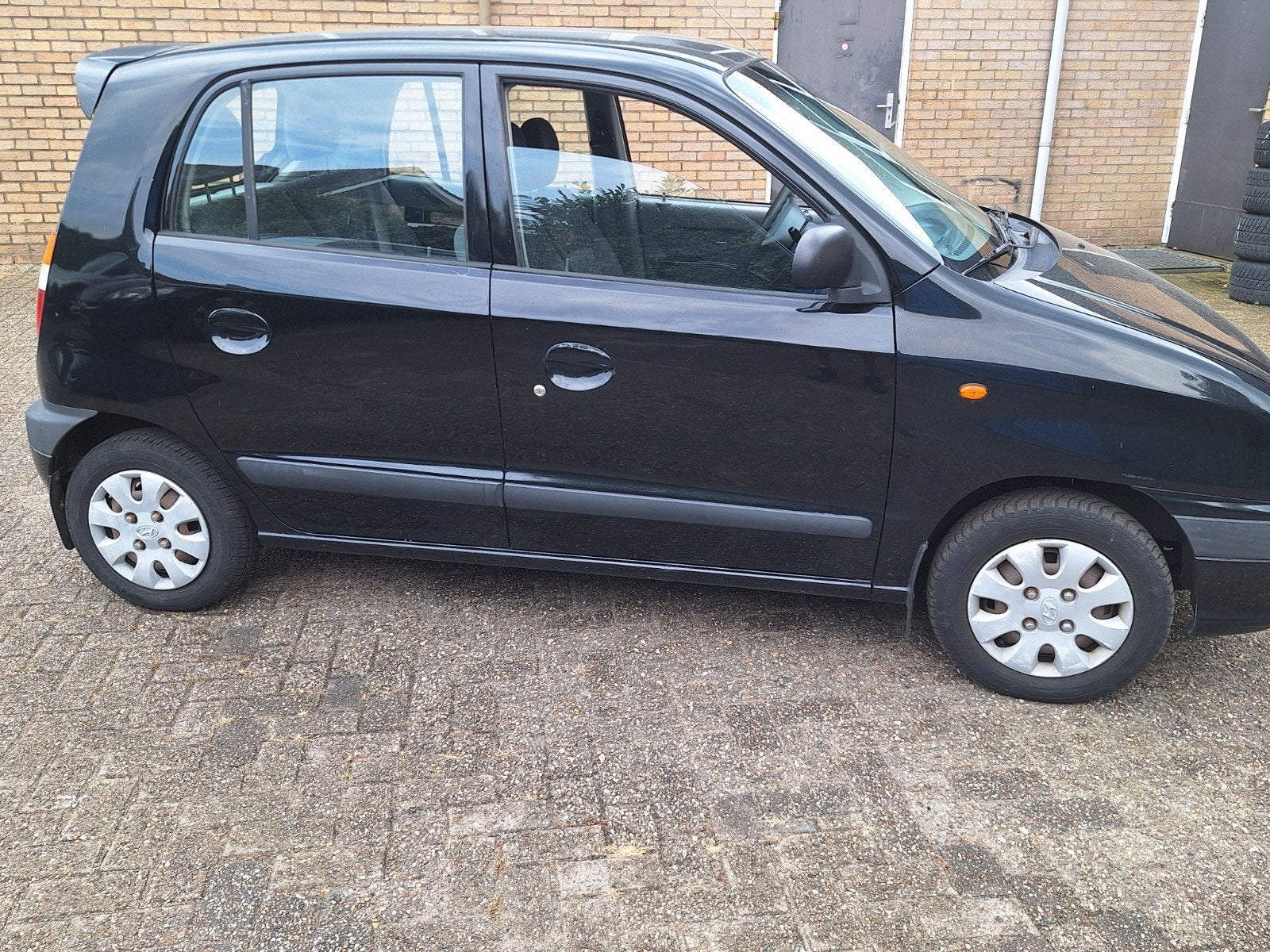 Hyundai Atos 1.0 I X Spirit AUT 2001 Zwart met weinig km nap, Stof, 4 cilinders, Atos, Grijs