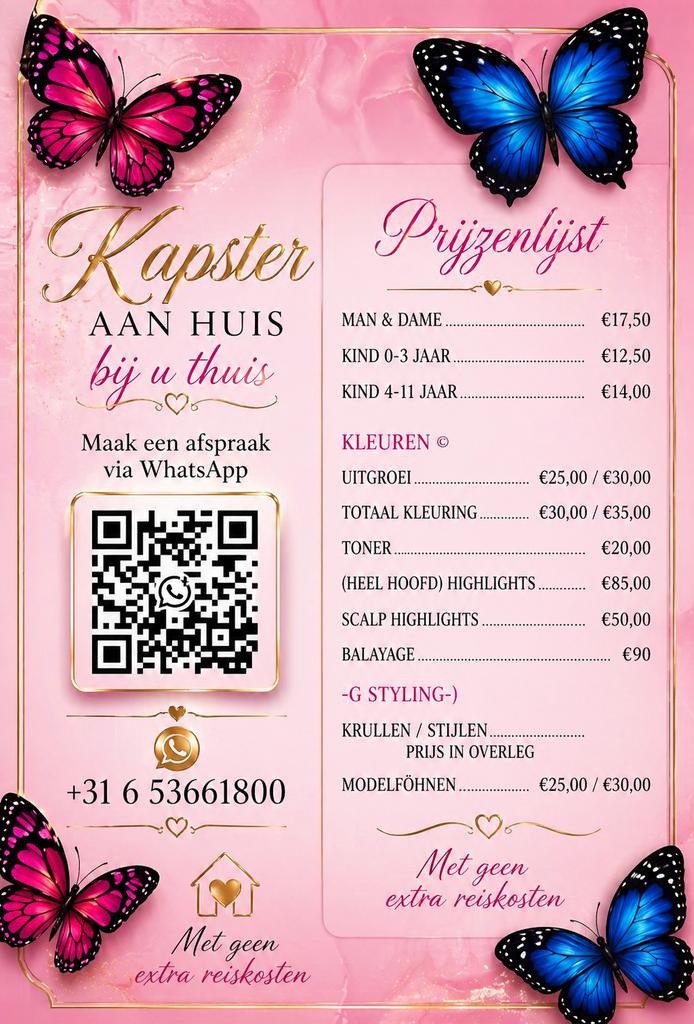 Thuis kapster aan huis, Overige niveaus, Starter, Overige vormen