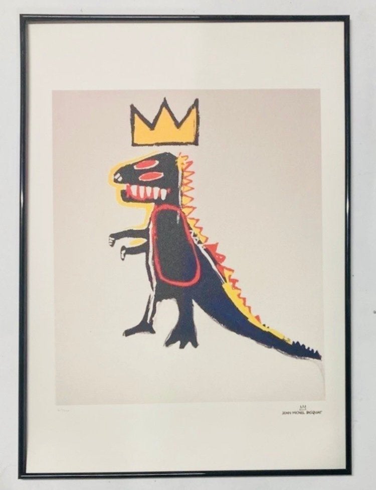 J-M BASQUIAT : XXL-lithografie. Wordt geleverd met lijst., Ophalen of Verzenden
