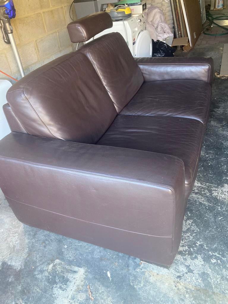 Natuzzi lederen zetel in goede staat , gratis, Ophalen, Zo goed als nieuw, 75 tot 100 cm, Minder dan 150 cm
