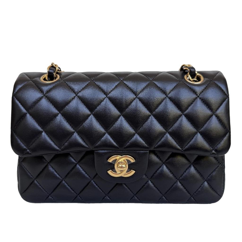 Chanel double flap lamsleer small goud hardware classic tas, Sieraden, Tassen en Uiterlijk, Tassen | Damestassen, Zo goed als nieuw