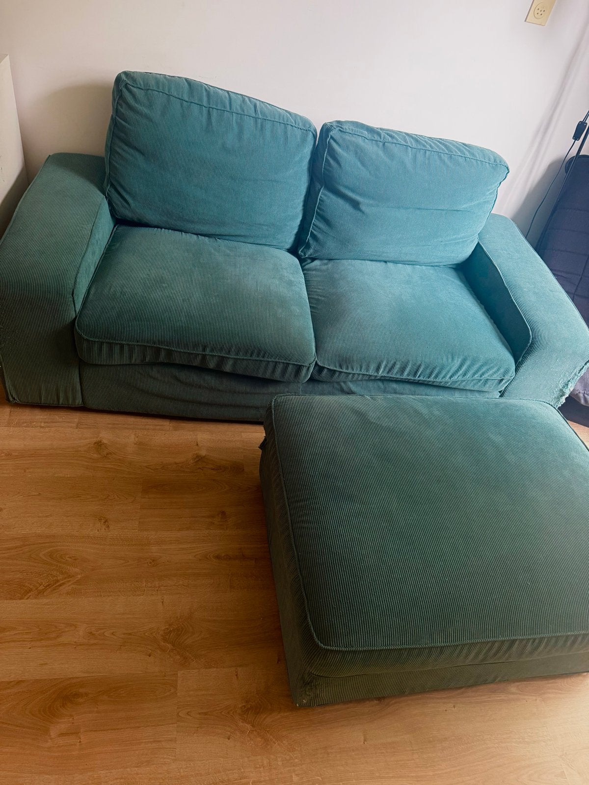 IKEA KIVIK 3-zitsbank met beschadigingen, Ophalen, Gebruikt, Driepersoons, 75 tot 100 cm