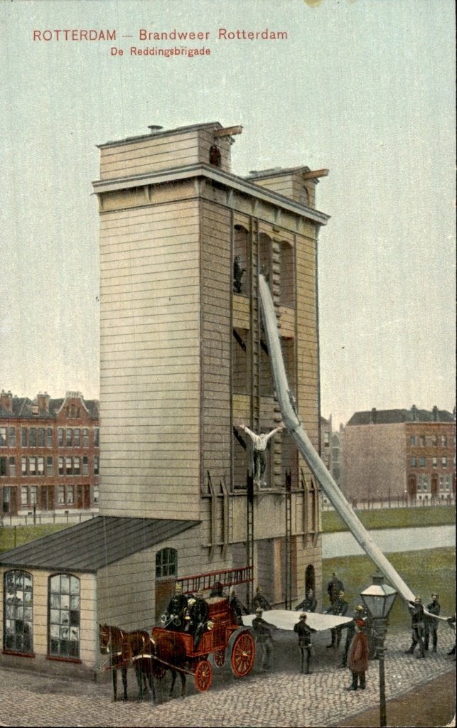 Rotterdam - Brandweer - De Reddingsbrigade, Ophalen of Verzenden, Voor 1920, Gelopen, Zuid-Holland