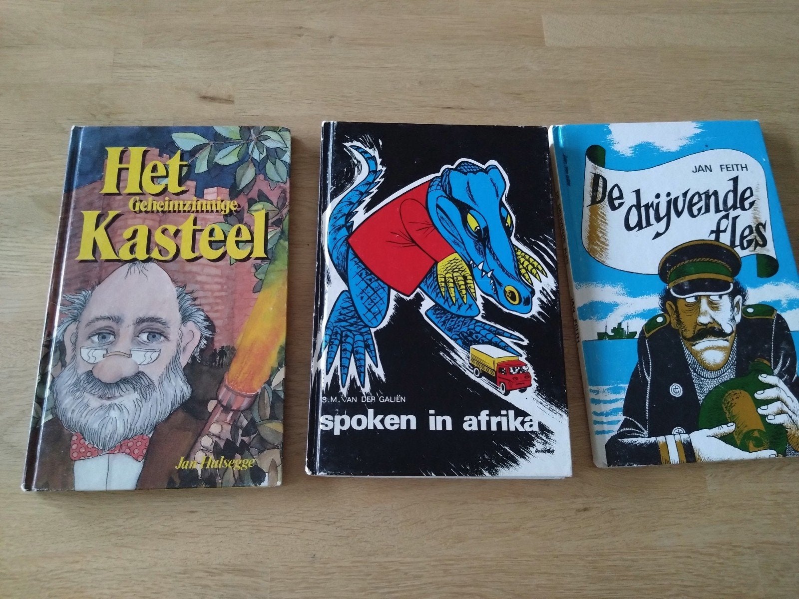 3 Vintage Jeugdboeken: Avontuurlijke Verhalen, Ophalen of Verzenden, Gelezen, Jan Hulsegge, B.M. van der Galien, Jan Feith, Fictie algemeen