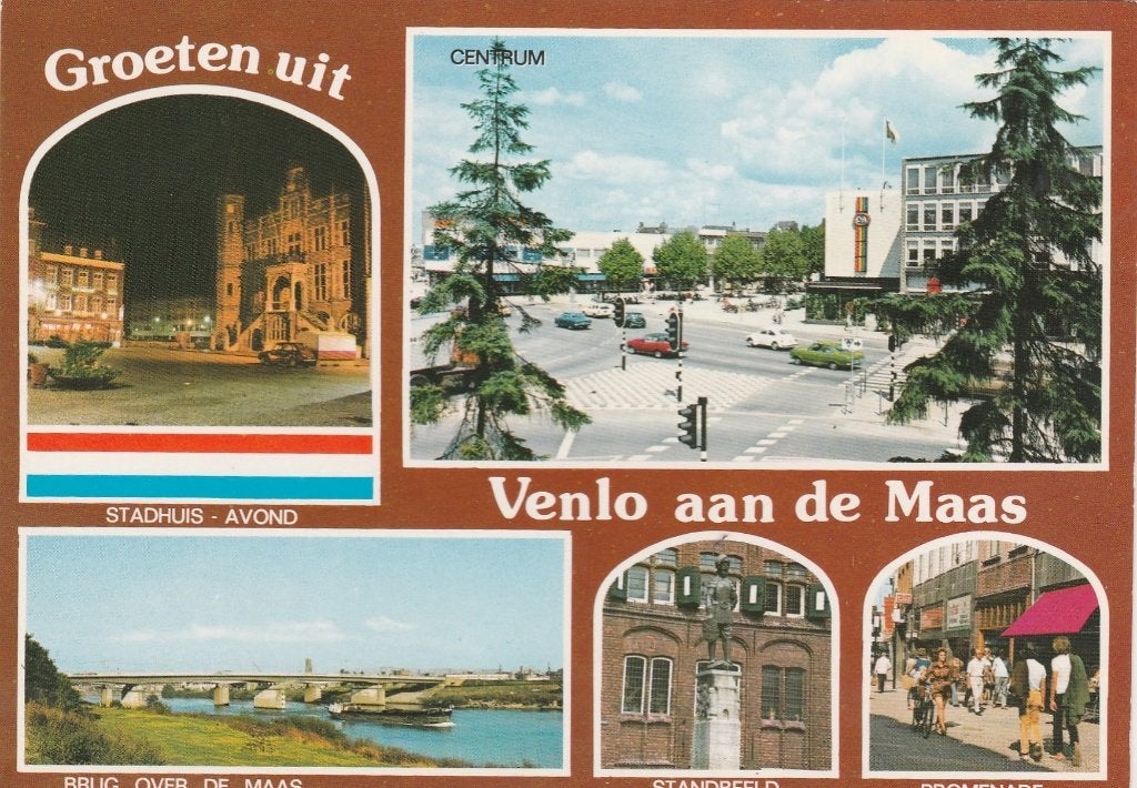 VENLO Stadhuis Brug Maas Centrum Promenade Groeten, Verzenden, 1960 tot 1980, Gelopen, Limburg