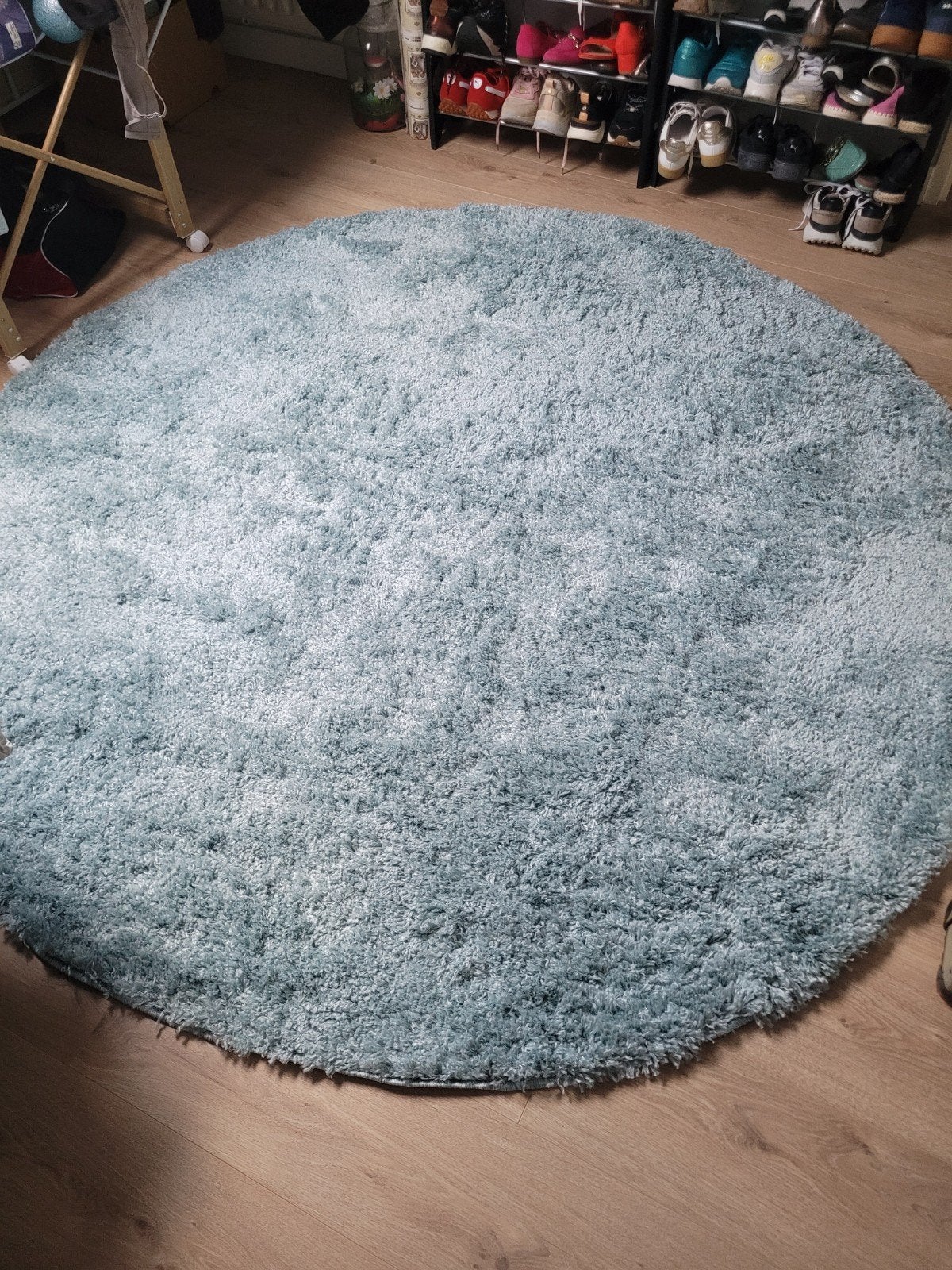 Rond vloerkleed lichtblauw 200 cm, nieuw, Huis en Inrichting, Stoffering | Tapijten en Kleden, Ophalen, Rond, 200 cm of meer, Nieuw