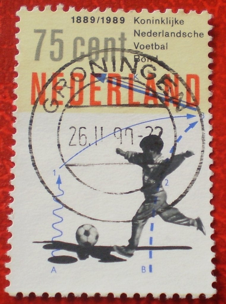 NL - 100 Jaar KNVB / Voetbal 1889 - 1989, Verzenden, Na 1940, Gestempeld