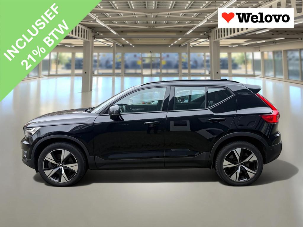 Volvo XC40 Recharge P8 AWD R-Design Panoramadak/rijklaar met, Auto's, Volvo, 34 min, Stof, Gebruikt, Zwart