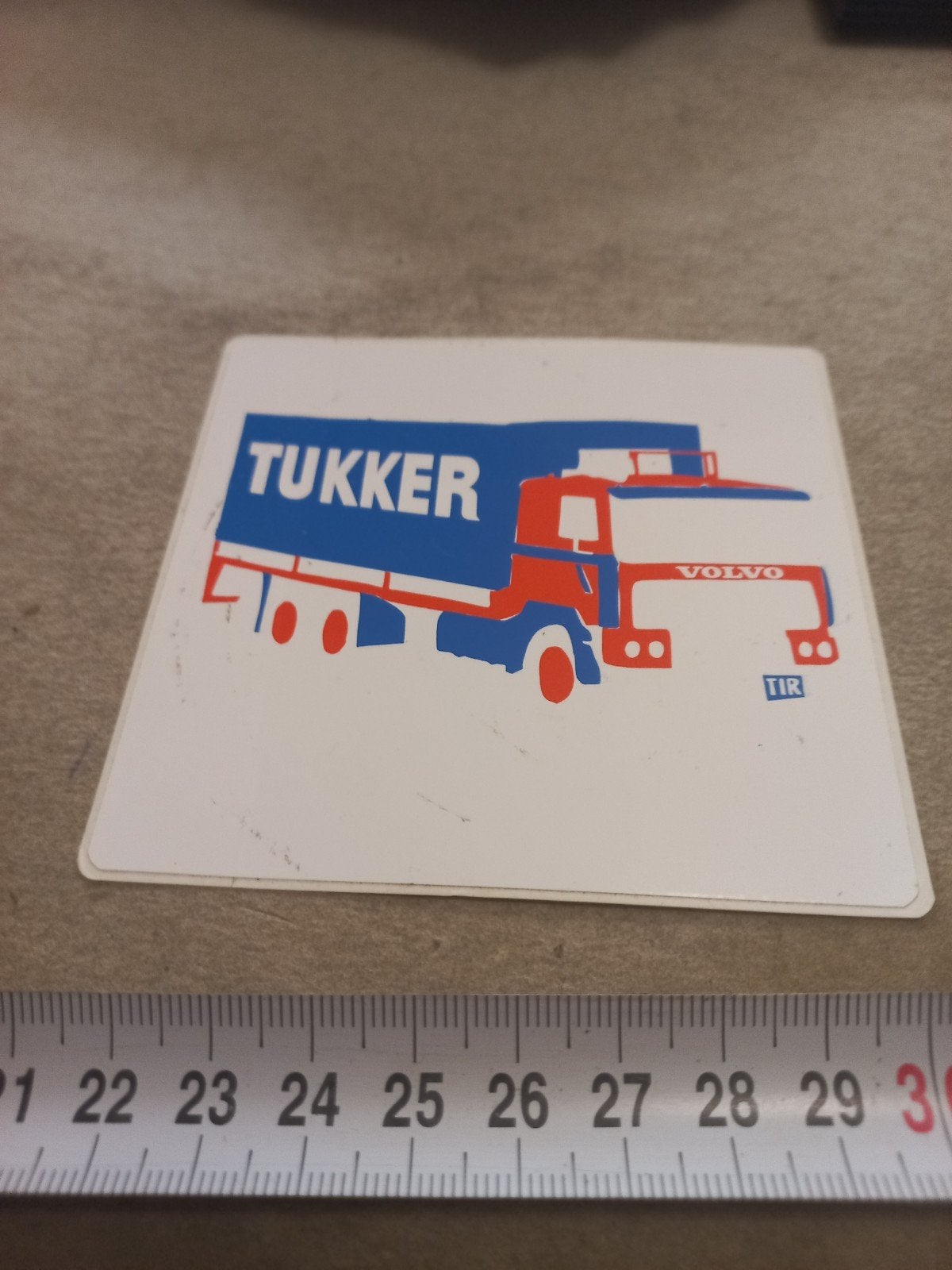 Vintage Tukker Volvo vrachtwagen sticker, Verzamelen, Ophalen of Verzenden