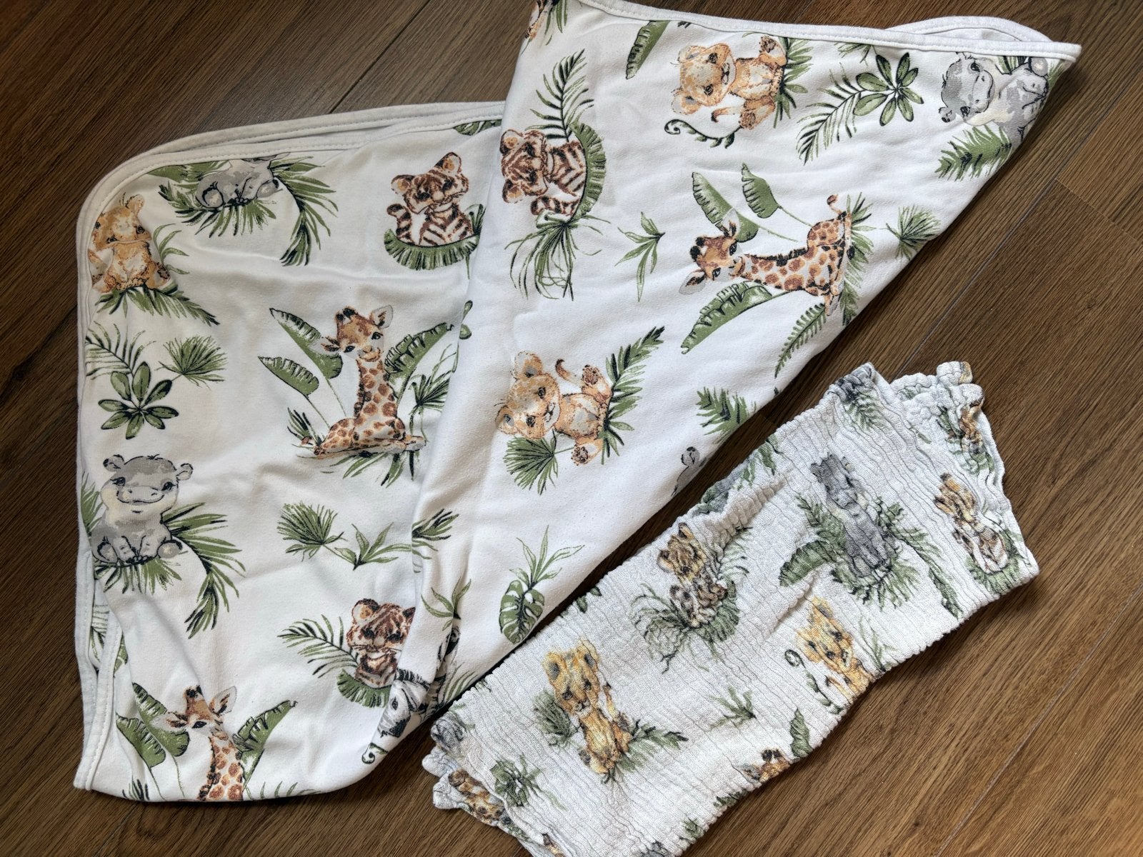 Deken met jungleprint voor wieg en ledikant, Ophalen of Verzenden, Gebruikt, Meerkleurig, Deken
