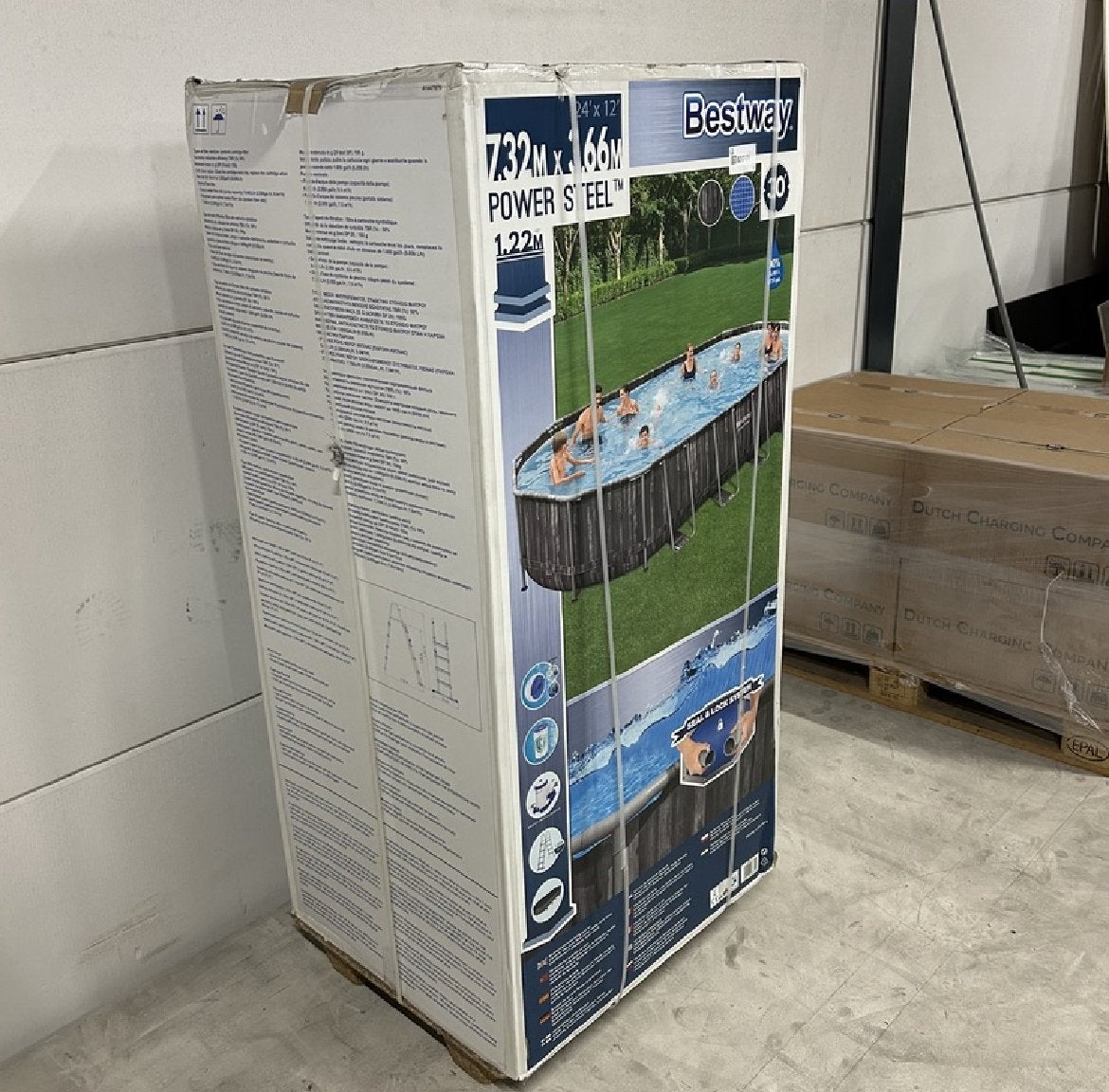 Nieuw - Zwembad - Bestway Zwembadset ovaal 7,32x3,66x1,22 m, Ophalen, Nieuw