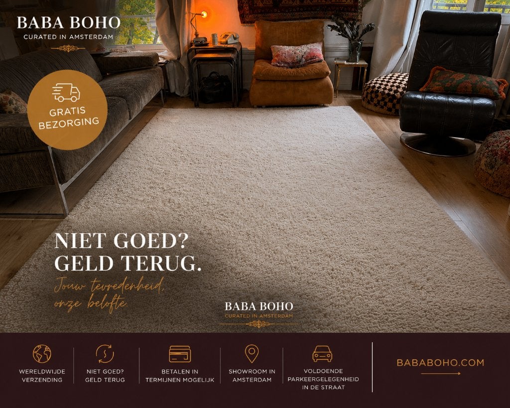 Vintage Marokkaanse Tapijten – Zorgvuldig geselecteerd, 1053ML, Amsterdam, Info@bababoho.com, Geel, Ophalen of Verzenden