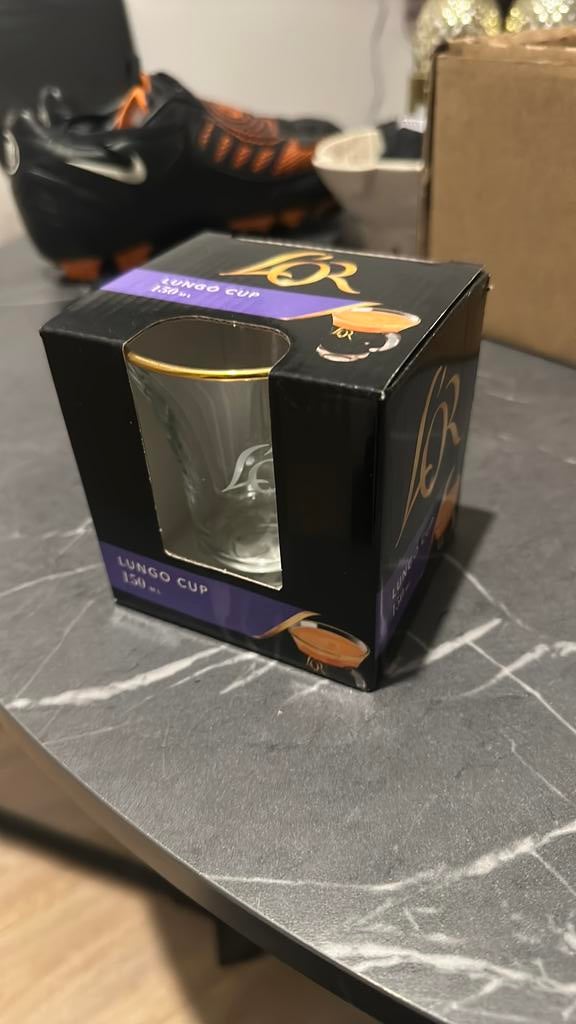 Luxe L'OR Lungo Koffieglazen (150ml) - Nieuw in doos, Ophalen, Glas of Glazen, Overige stijlen, Glas
