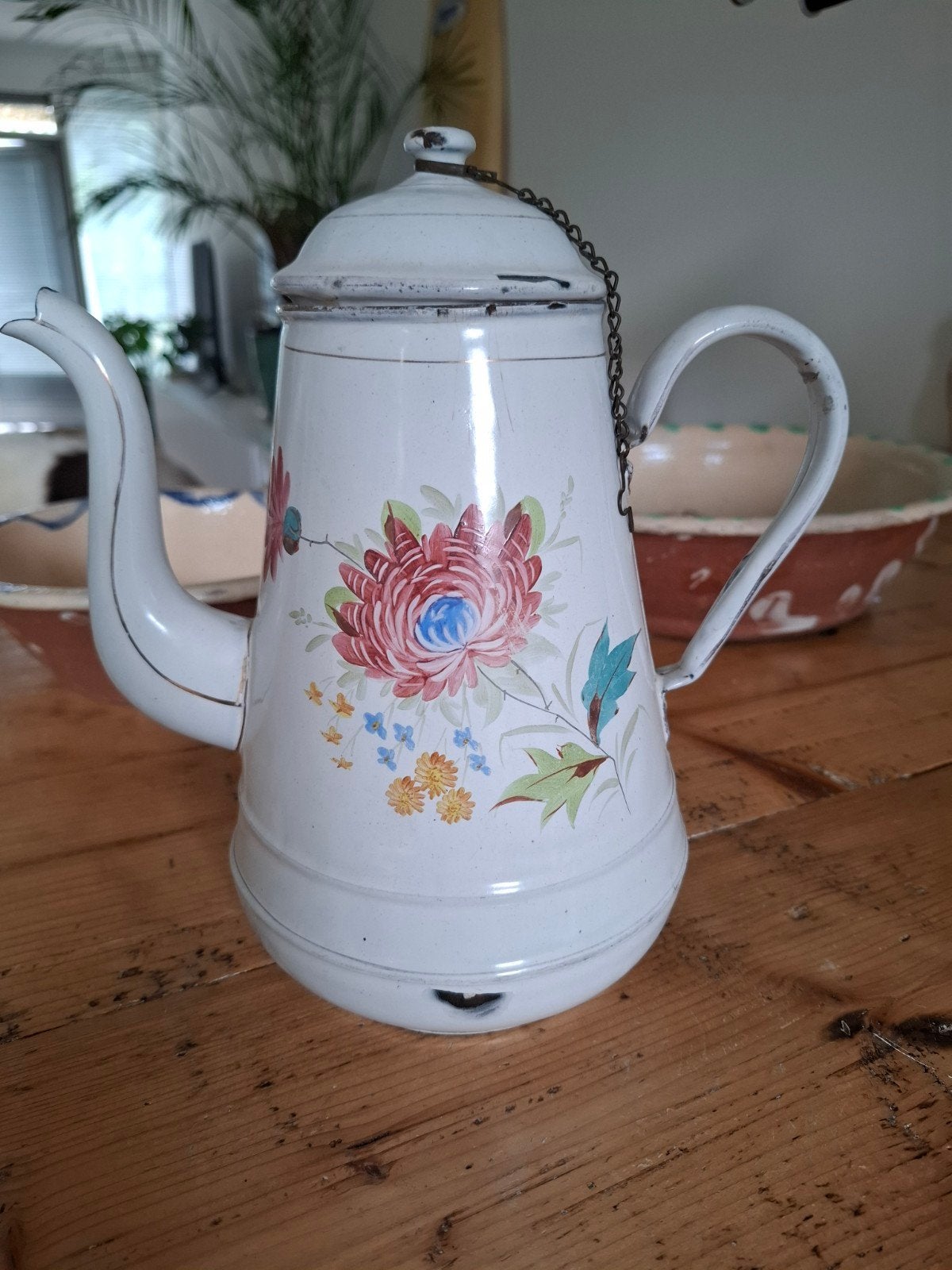Oude emaille koffie kan, Ophalen of Verzenden