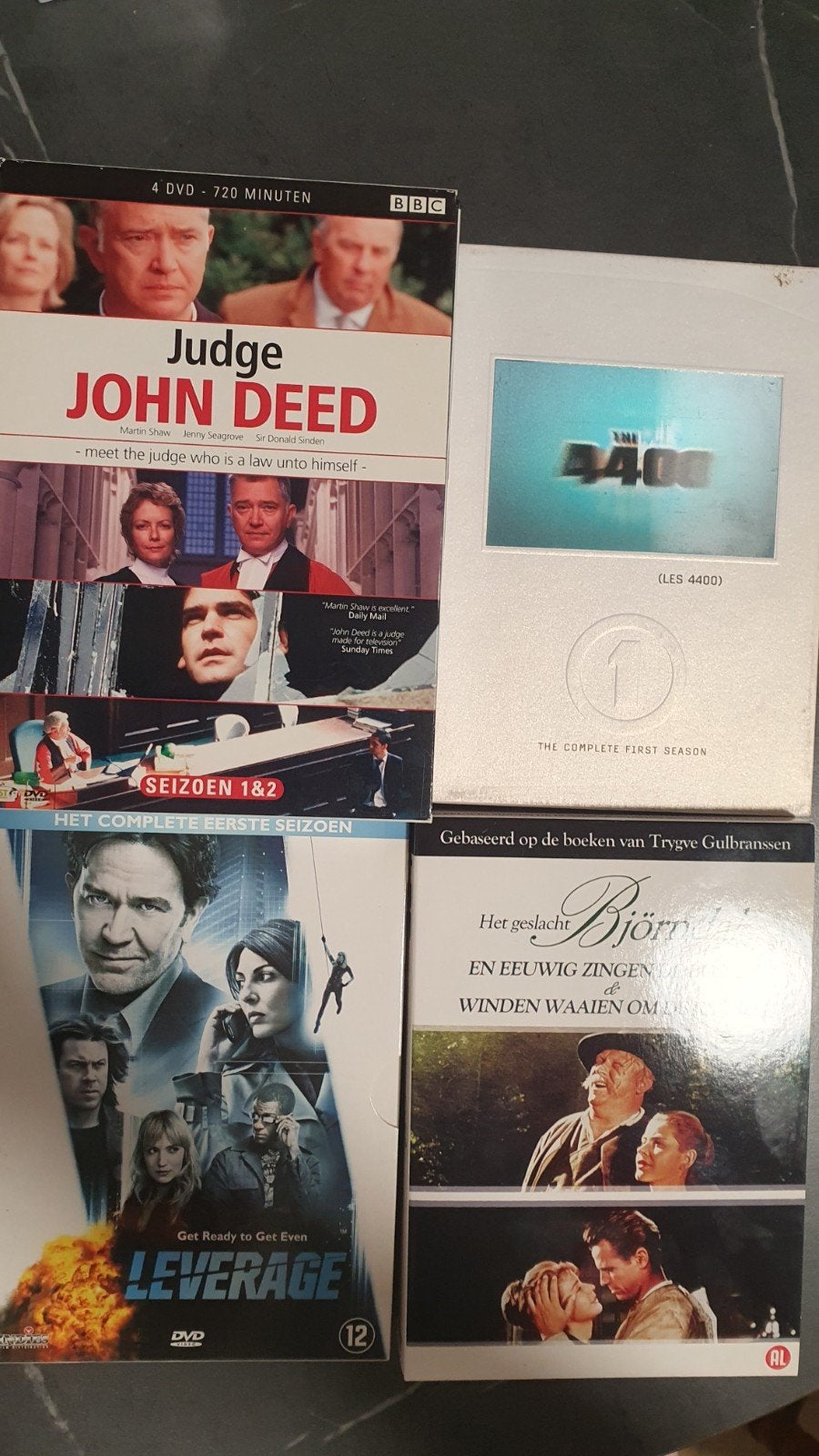 4 Boxsets: Judge John Deed, The 4400, Leverage, Björndal, Seizoen 1, Ophalen of Verzenden, Vanaf 12 jaar, Inclusief doosje