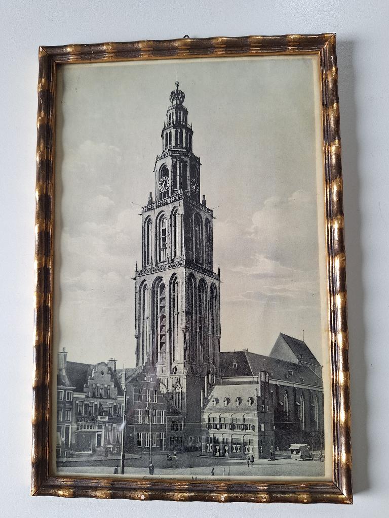 Reproductie Martinitoren Groningen, Gebruikt, Ophalen of Verzenden, Gebouw, Voor 1940