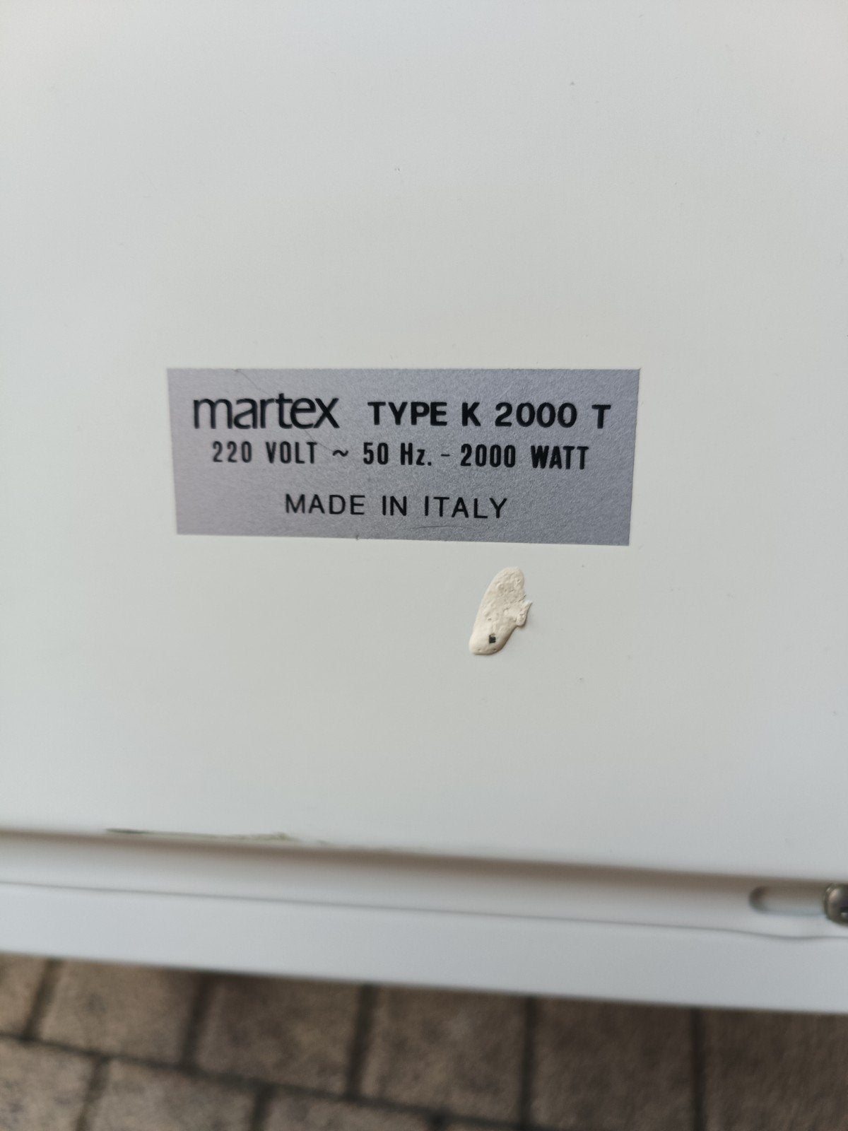 Martex elektrische kachel - 2000 Watt, Ophalen, Gebruikt, Overige soorten, Elektrisch