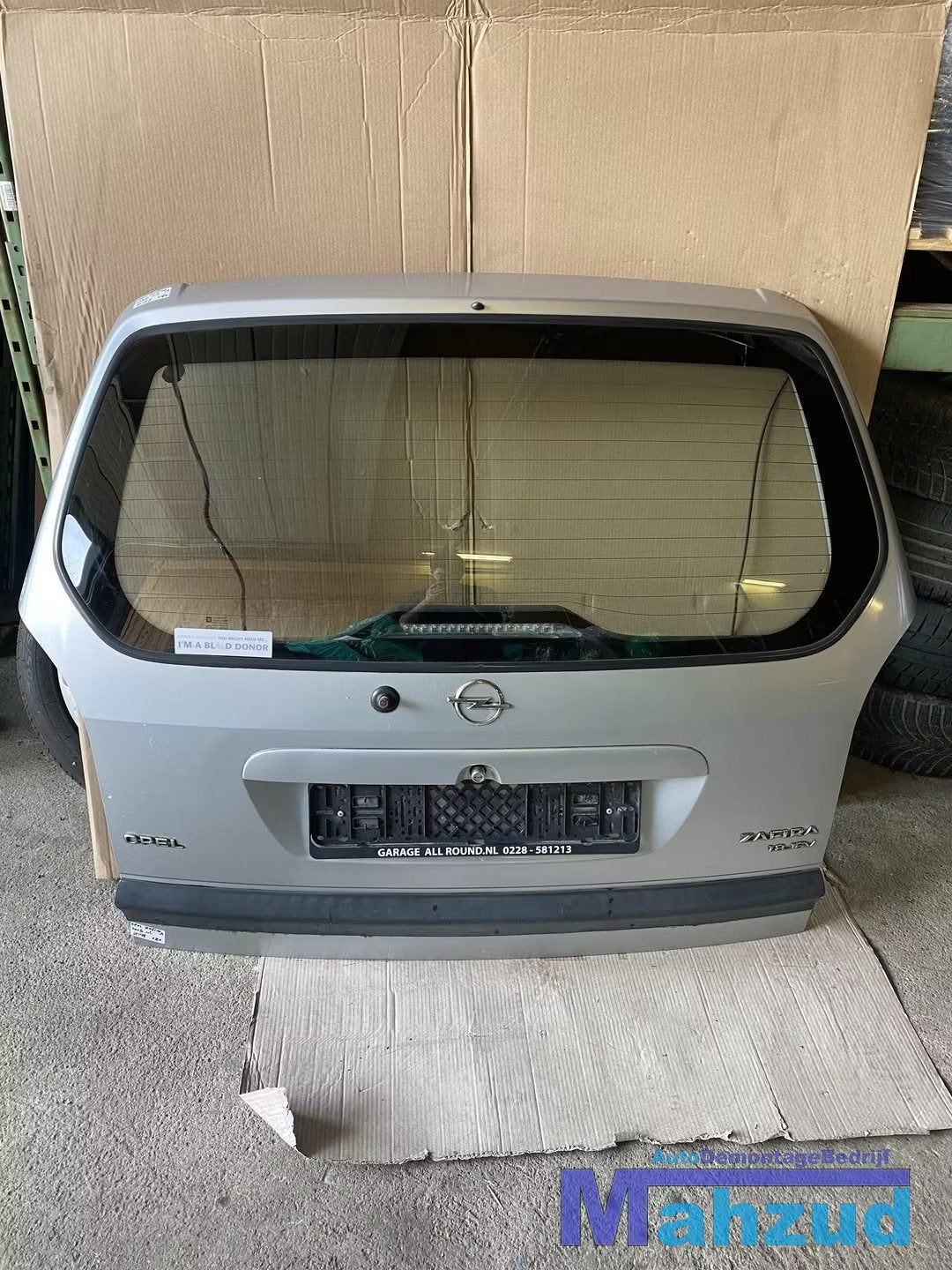 OPEL Zafira A Zilver grijs Z147 ACHTERKLEP achterdeur, Gebruikt, Deur, Opel Automobile GmbH, Ophalen of Verzenden