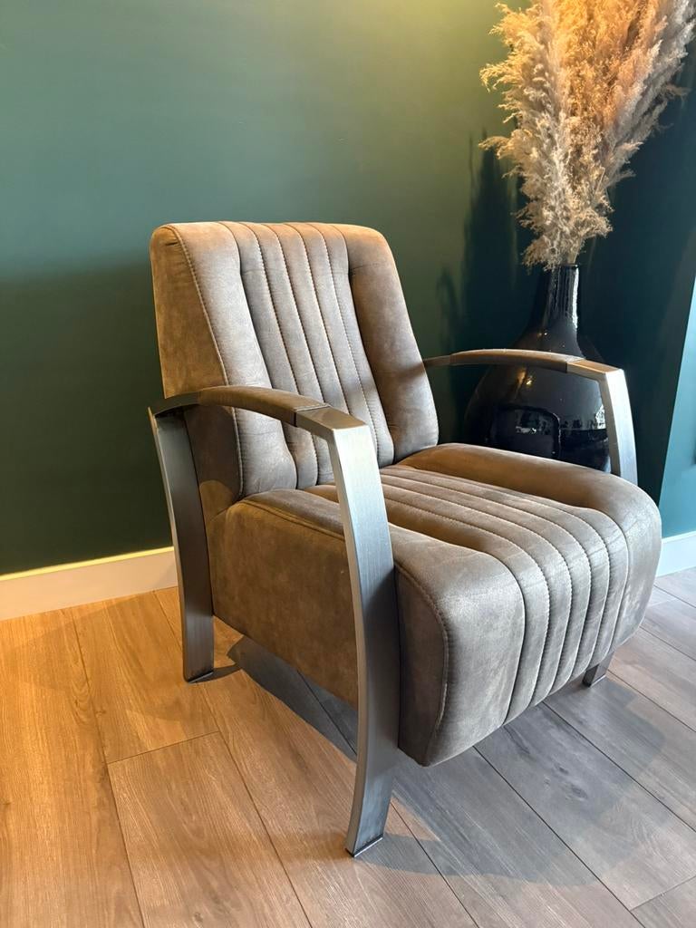 Nog mooie fauteuil, Huis en Inrichting, Fauteuils, Ophalen, Gebruikt, 75 tot 100 cm, Stof