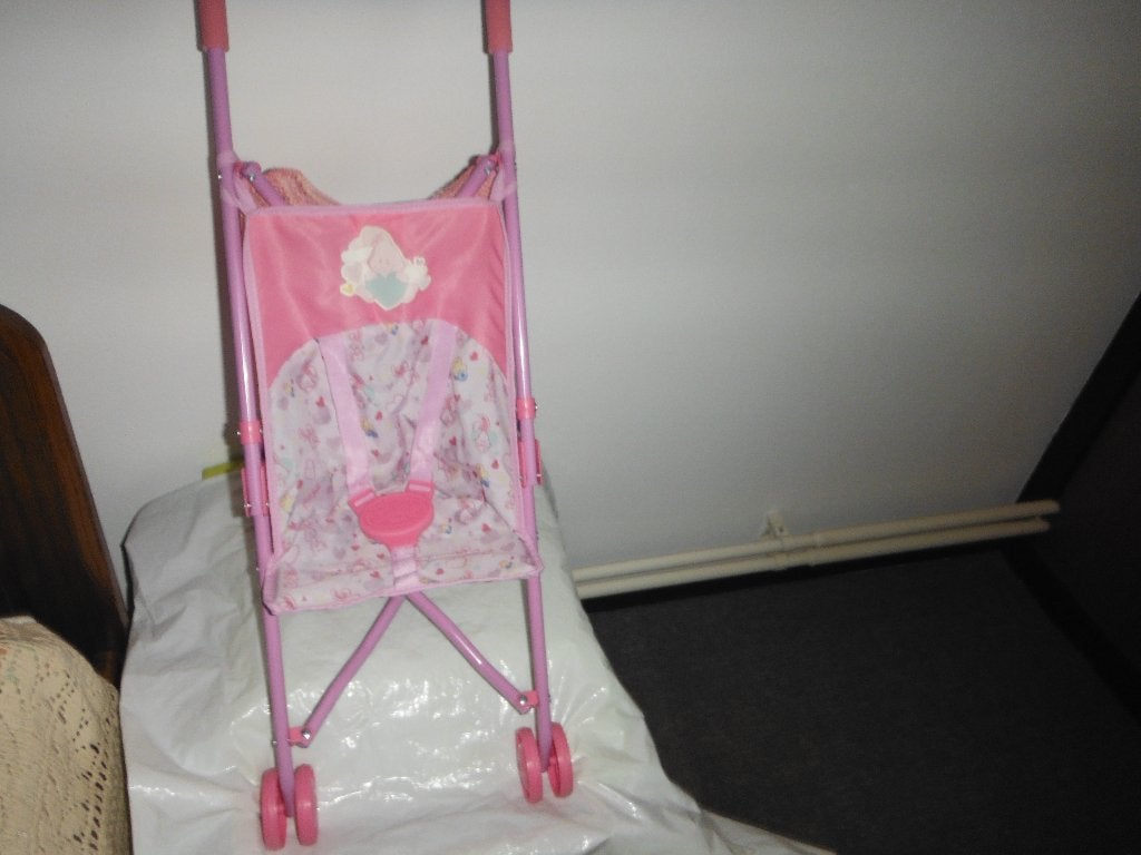 baby born buggy met boodschappen netje, Kinderen en Baby's, Speelgoed | Poppen, Ophalen, Zo goed als nieuw, Babypop