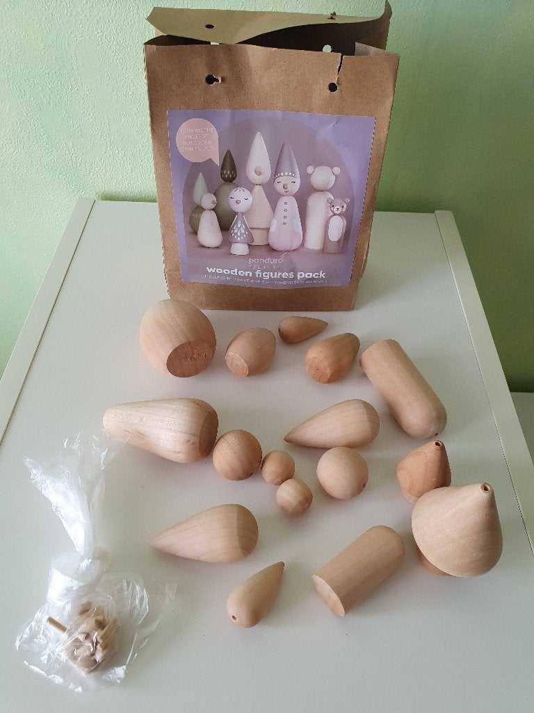 Houten figuren basissset van Pipoos, Nieuw, Overige merken, Knutselmateriaal, Hout