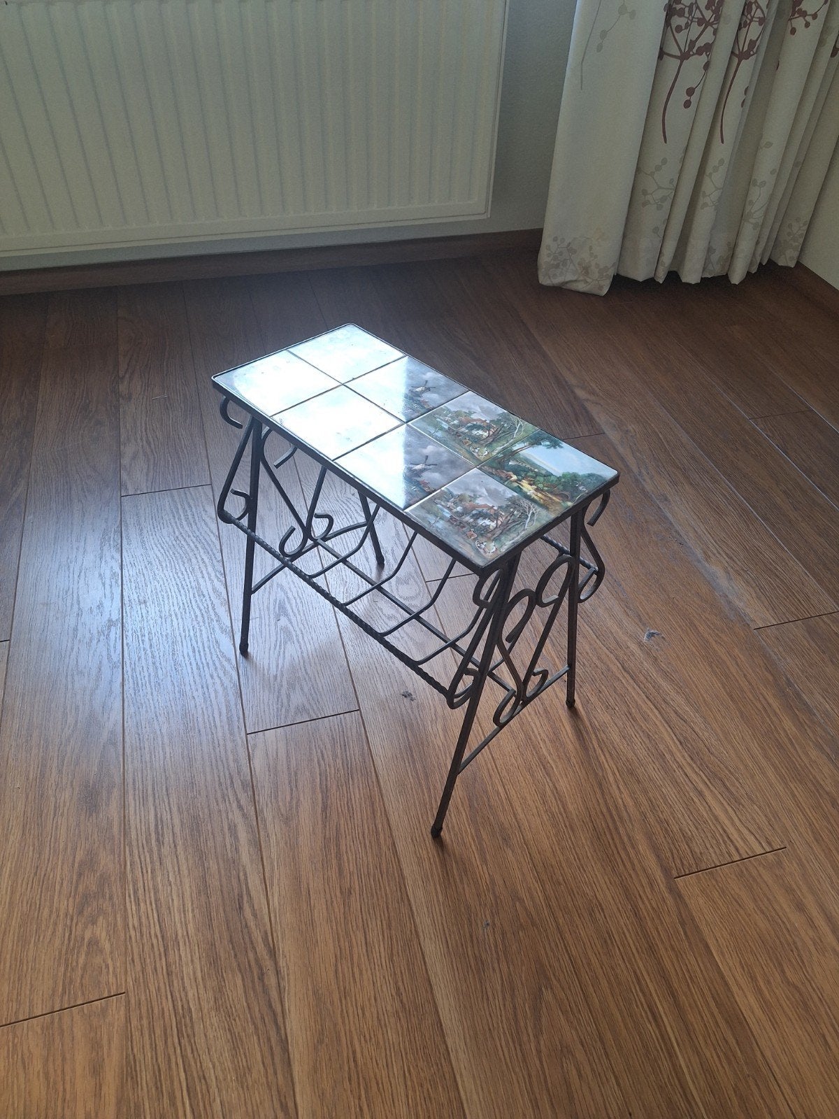 Vintage bijzettafel met tegels - Hollandse taferelen, Antiek en Kunst, Ophalen