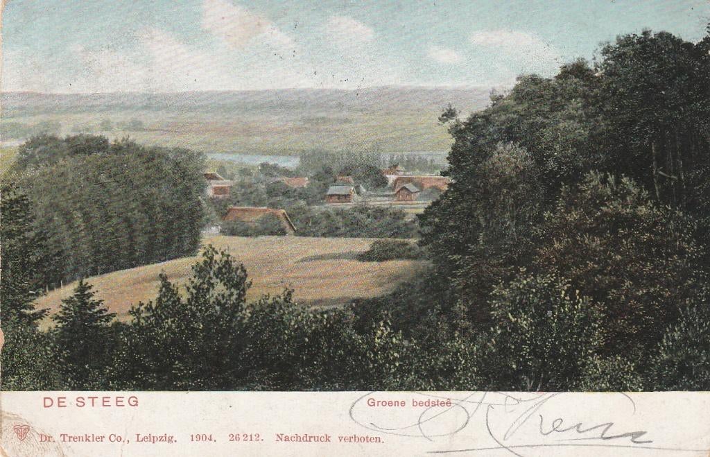 de steeg- groene bedstee 1904, Ophalen of Verzenden, Voor 1920, Gelderland