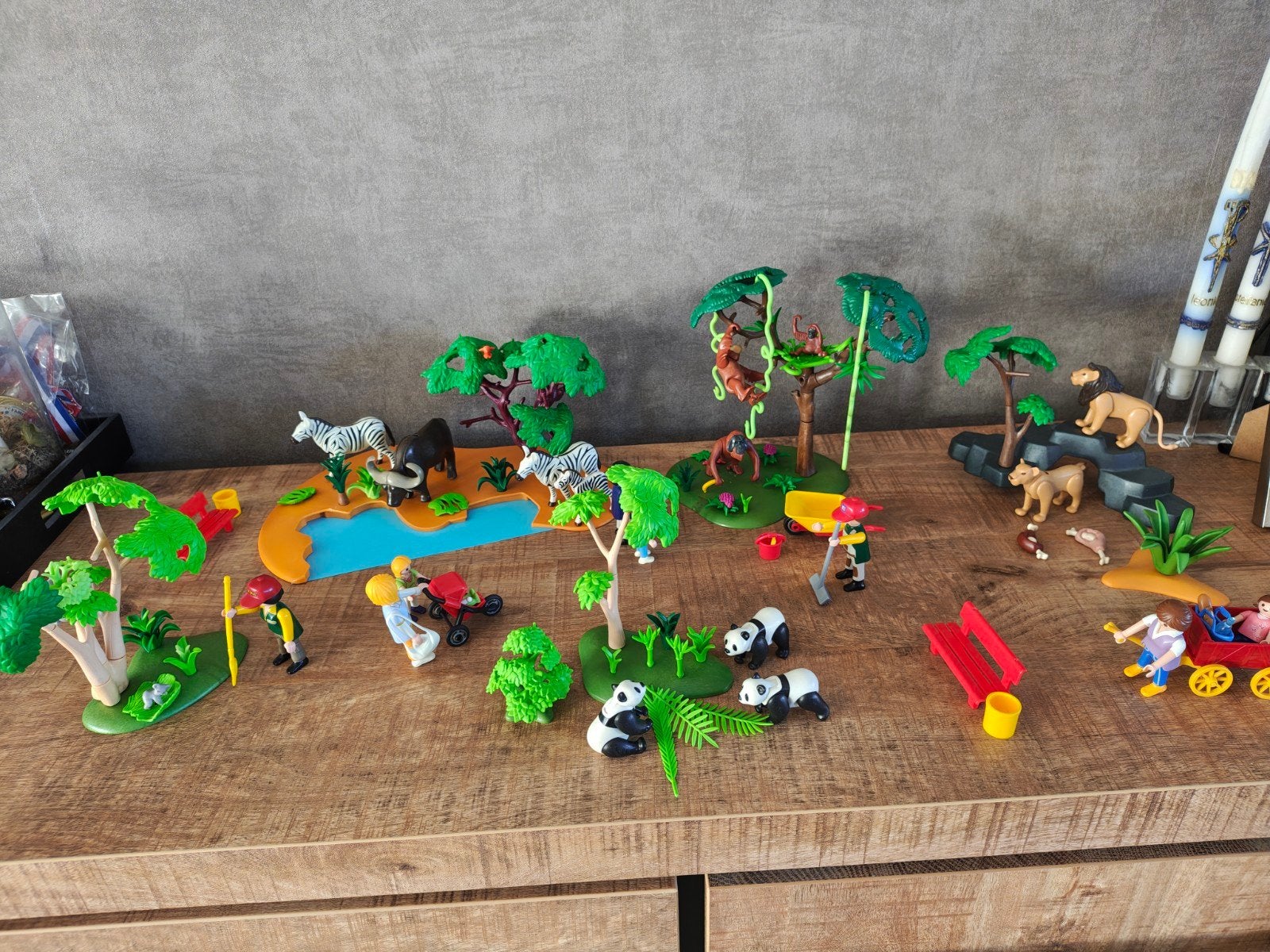 Grote Playmobil Dierentuin Set / Safari, Panda's & Meer!, Wild life, Gebruikt, Complete set, Overige typen