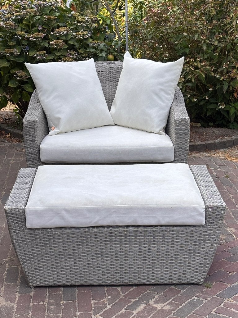 Gratis grote comfortabele lounge stoel, Tuin en Terras, Ophalen, Gebruikt, Kunststof