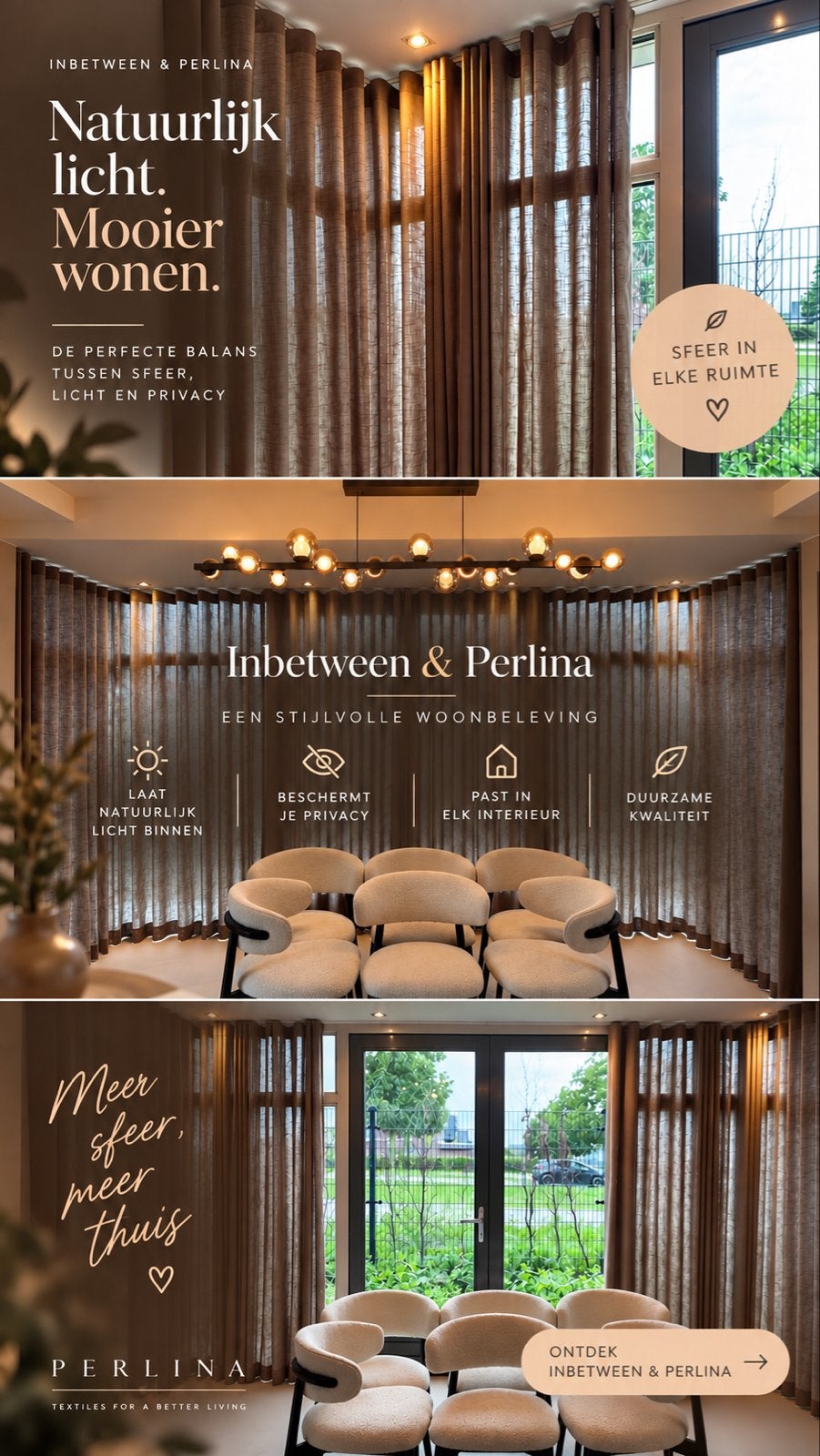 Maatwerk Gordijnen – Advies, Inmeten & Montage, Ophalen, Overige materialen, Plooiafwerking, Overige merken