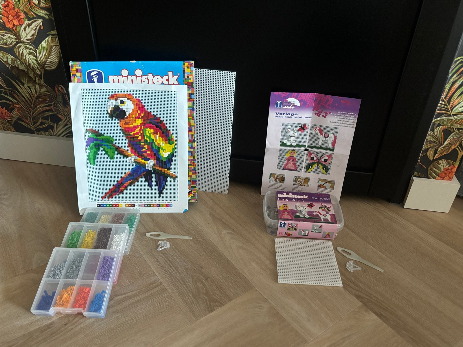 Ministeck sets: Papegaai + Girls 4-in-1, Ophalen