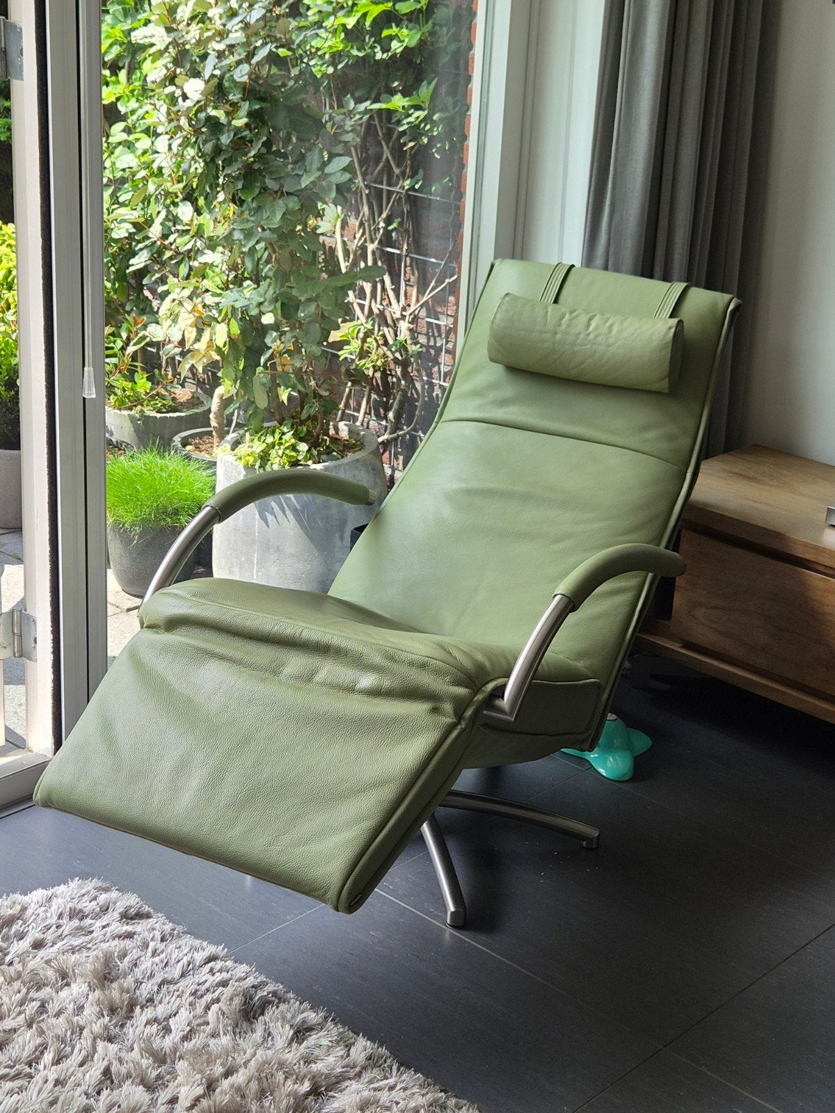Jori Mensana relaxfauteuil leder, Ophalen, Zo goed als nieuw, 75 tot 100 cm, 50 tot 75 cm