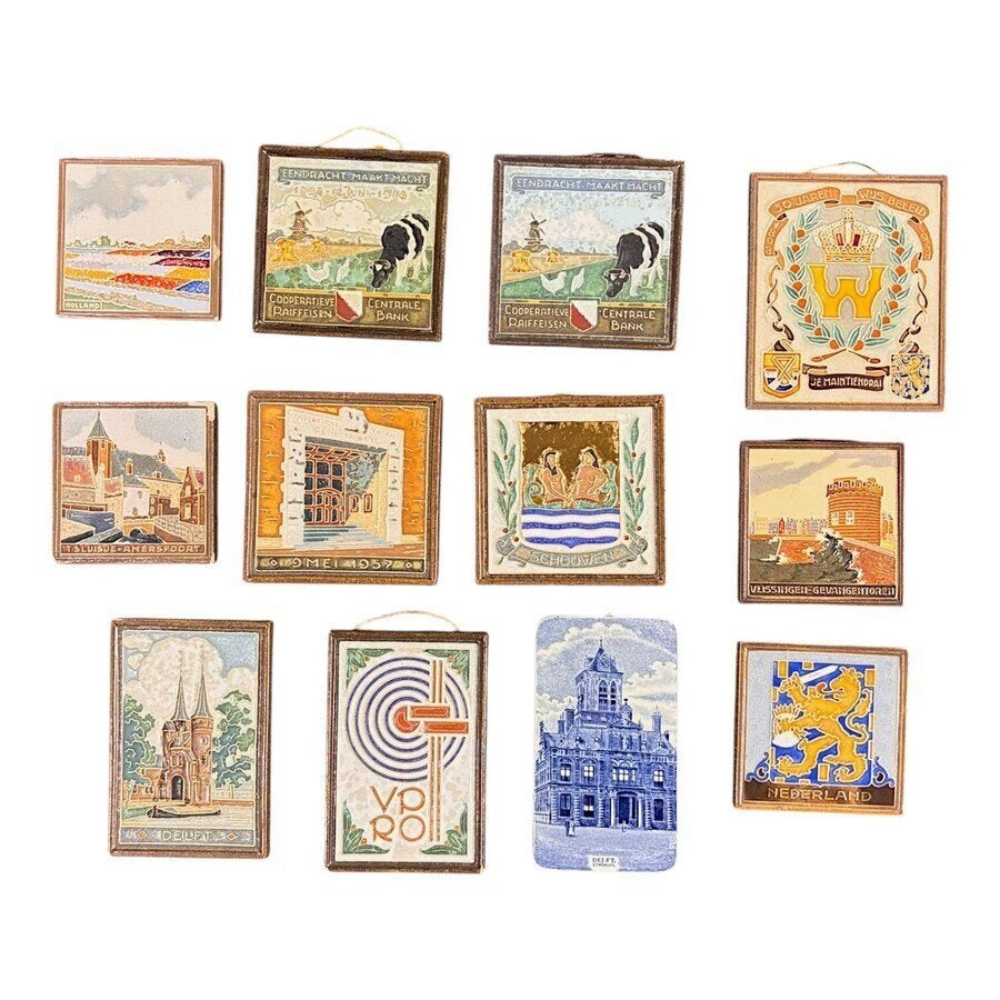 Cloisonné tegels (12x) door Westraven en Porceleyne Fles, Ophalen of Verzenden