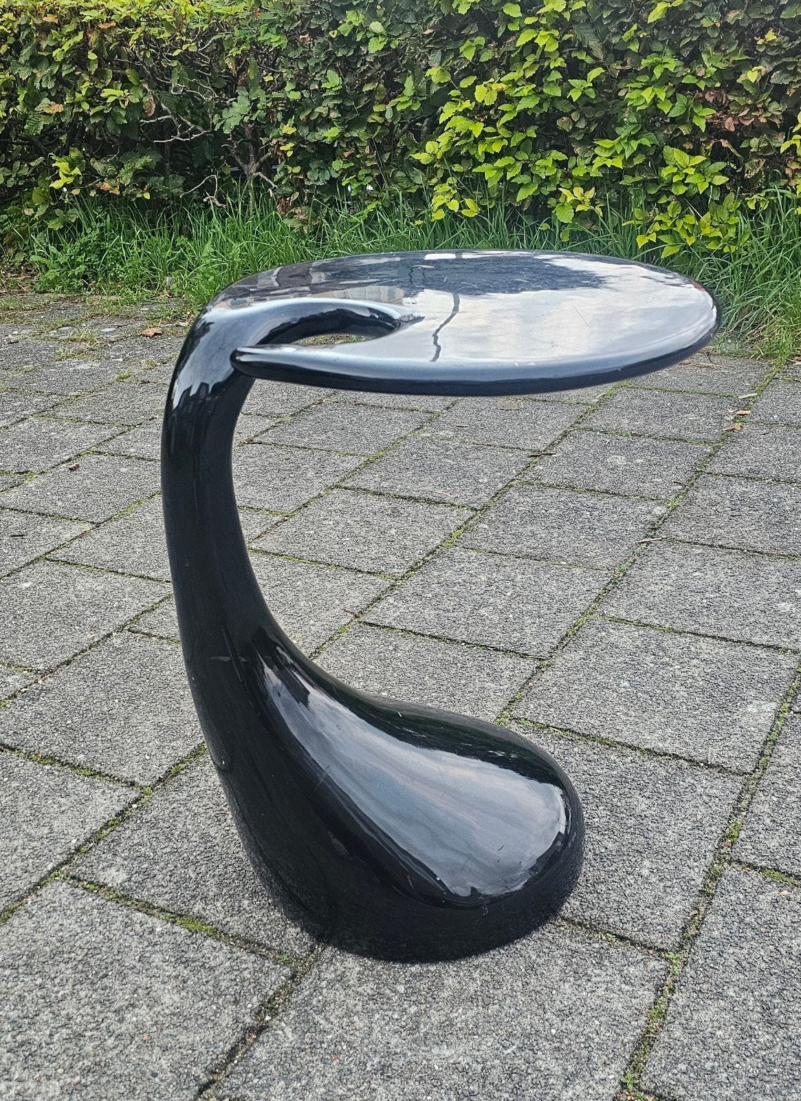 vintage fiberglass bijzettafel, Ophalen, Gebruikt, Kunststof, Vintage