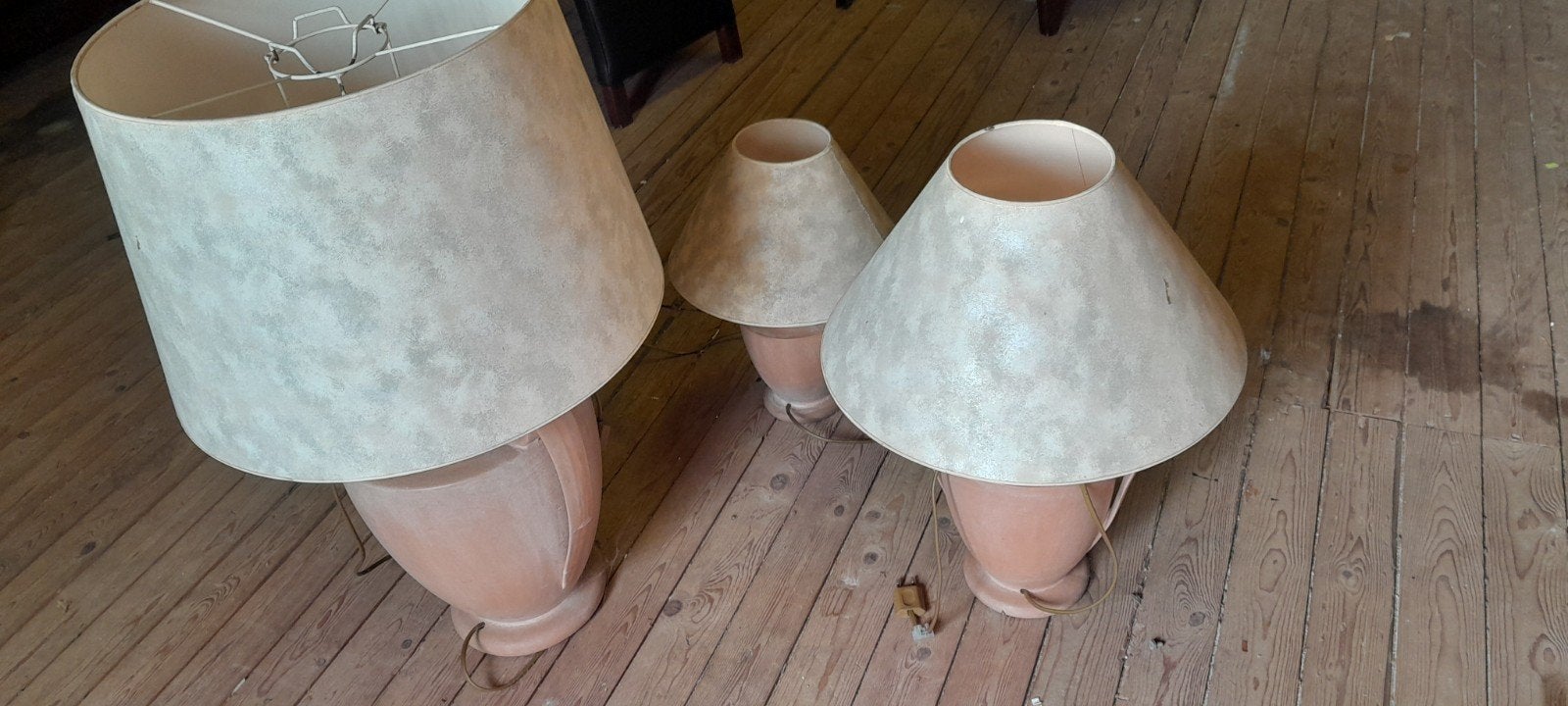 3 antieke schemerlampen, Ophalen