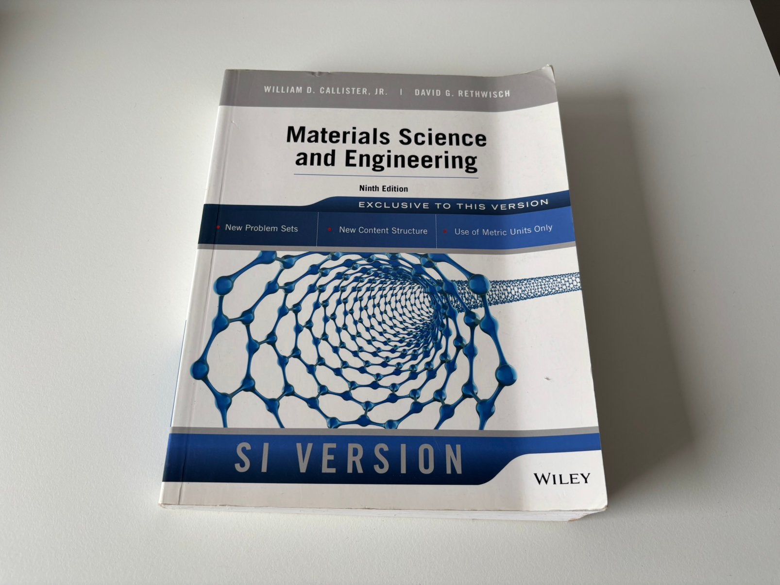 Materials Science and Engineering – 9th Edition – SI Version, Ophalen, Beta, Zo goed als nieuw, WO
