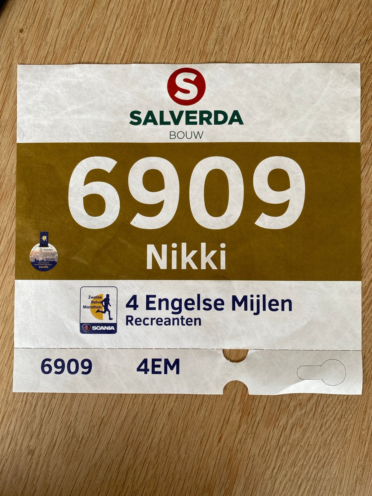 Startnummer 4 Engelse Mijlen Zwolle 13 juni 2026, Sport en Fitness, Loopsport en Atletiek, Gebruikt, Overige typen, Hardlopen