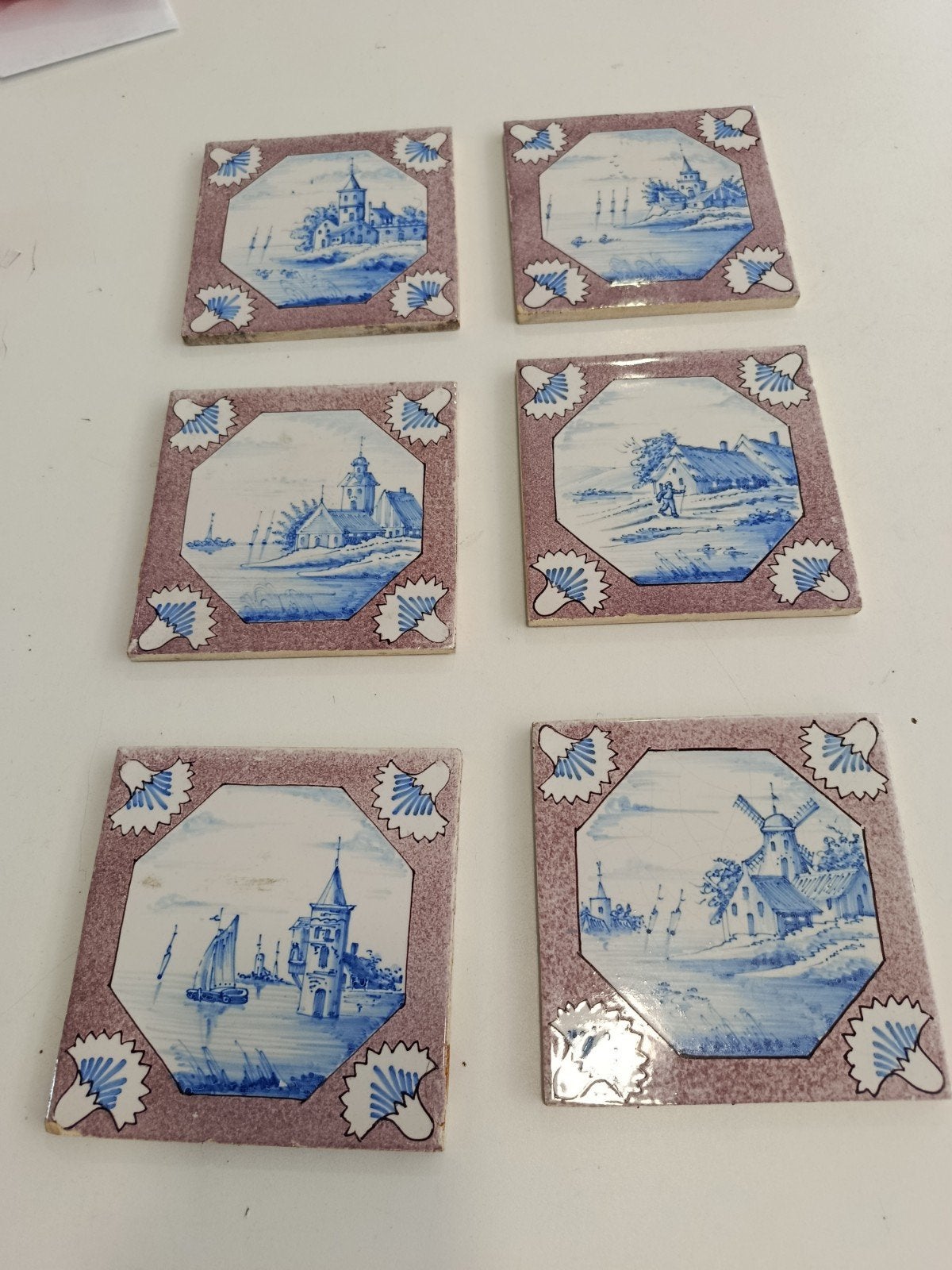 24 diverse oude  tegeltjes, Delfts blauw en meer, Ophalen of Verzenden