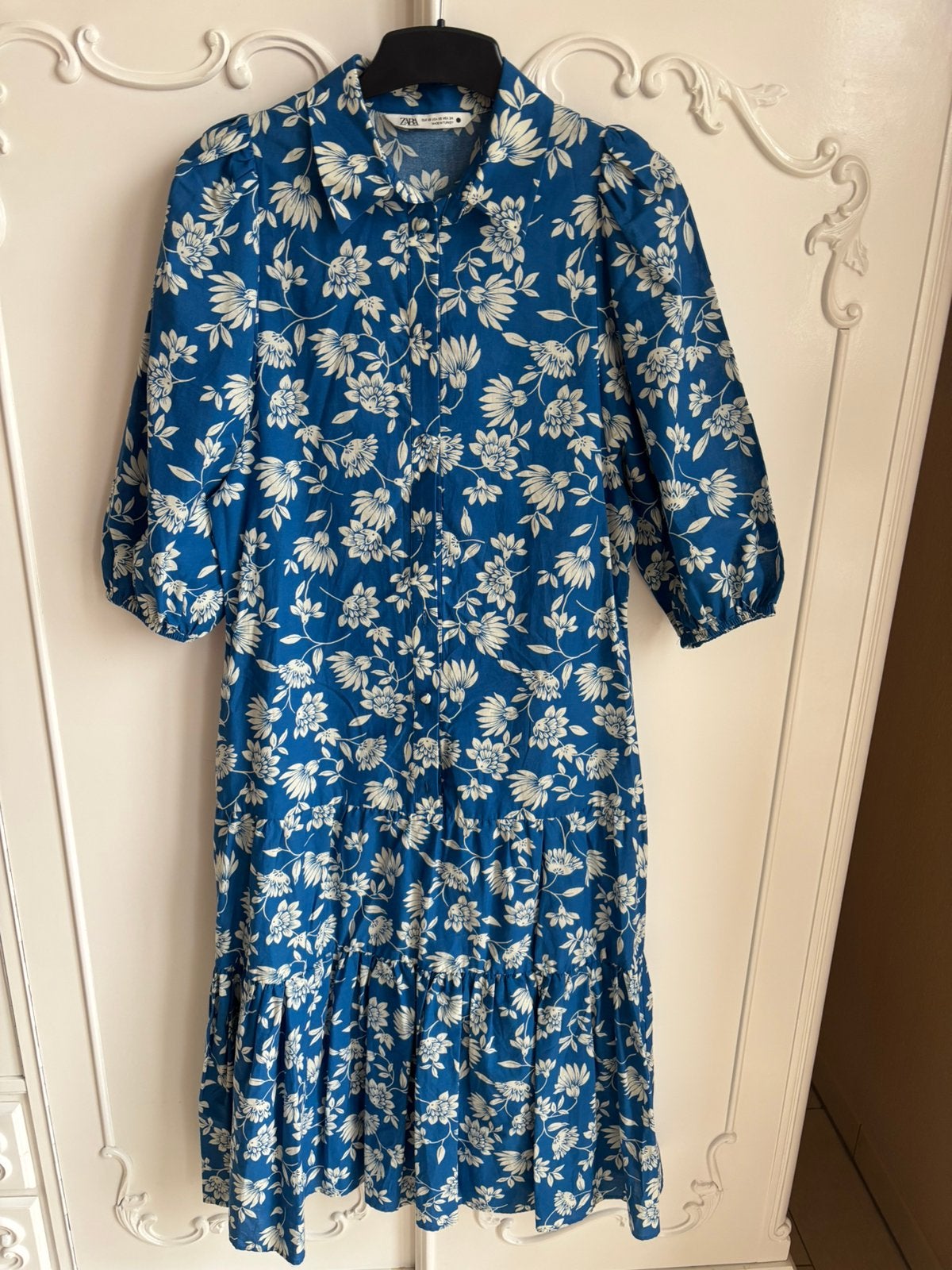 Nieuw maxi jurk Zara maat XS, Blauw, Nieuw, Ophalen of Verzenden, Maat 34 (XS) of kleiner