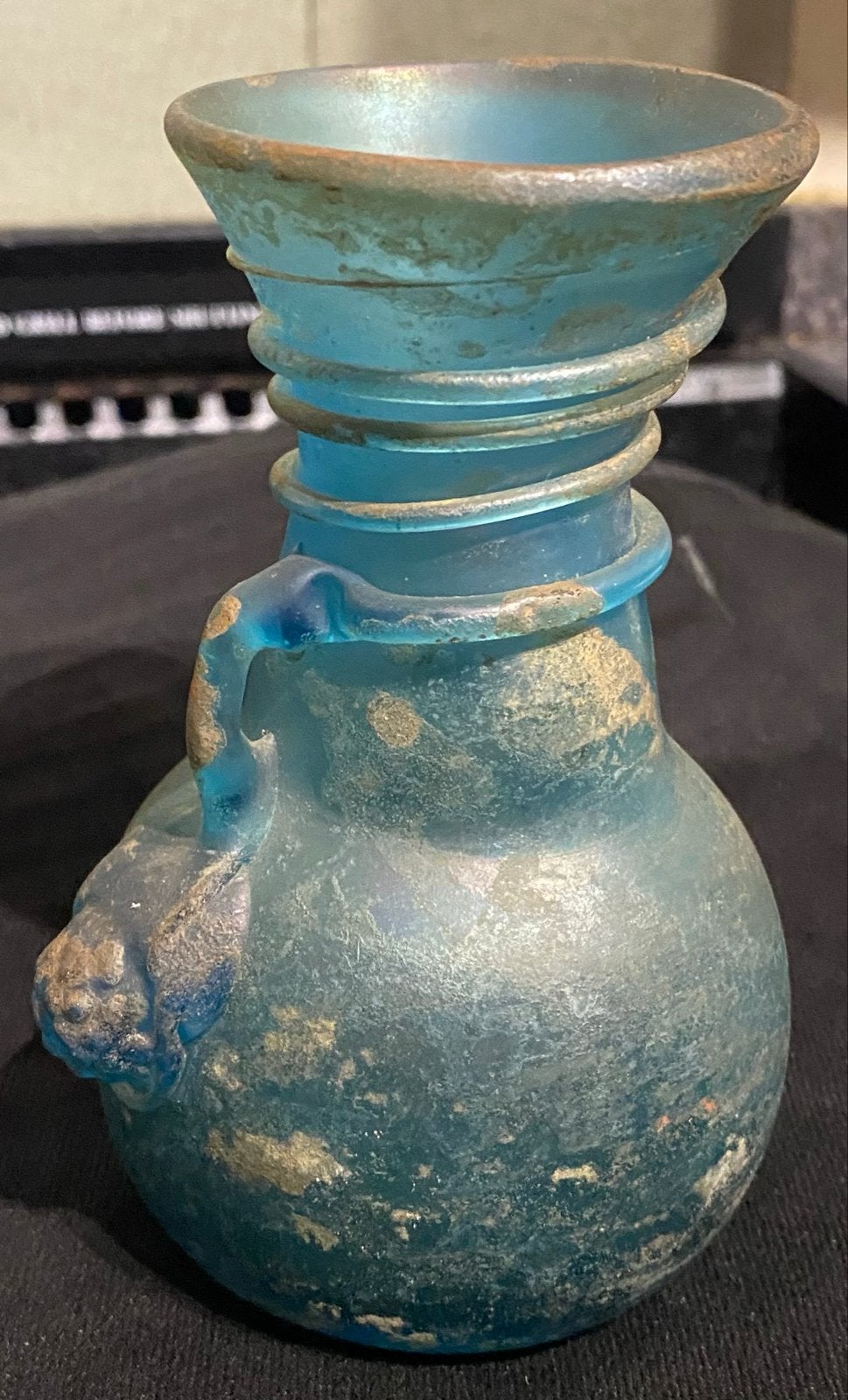 Antiek Romeins Flesje of Murano Scavo Glas vintage oude fles, Verzenden