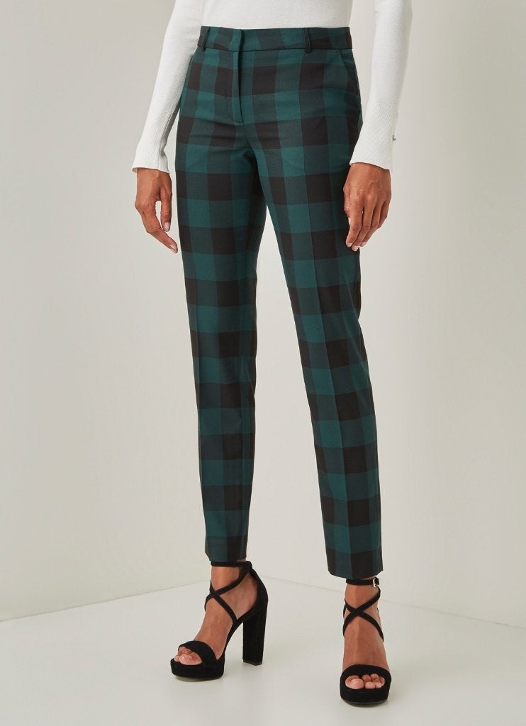 CVRD Sophia groen geruit dames slim fit broek pantalon L, CVRD, Maat 42/44 (L), Nieuw, Ophalen of Verzenden