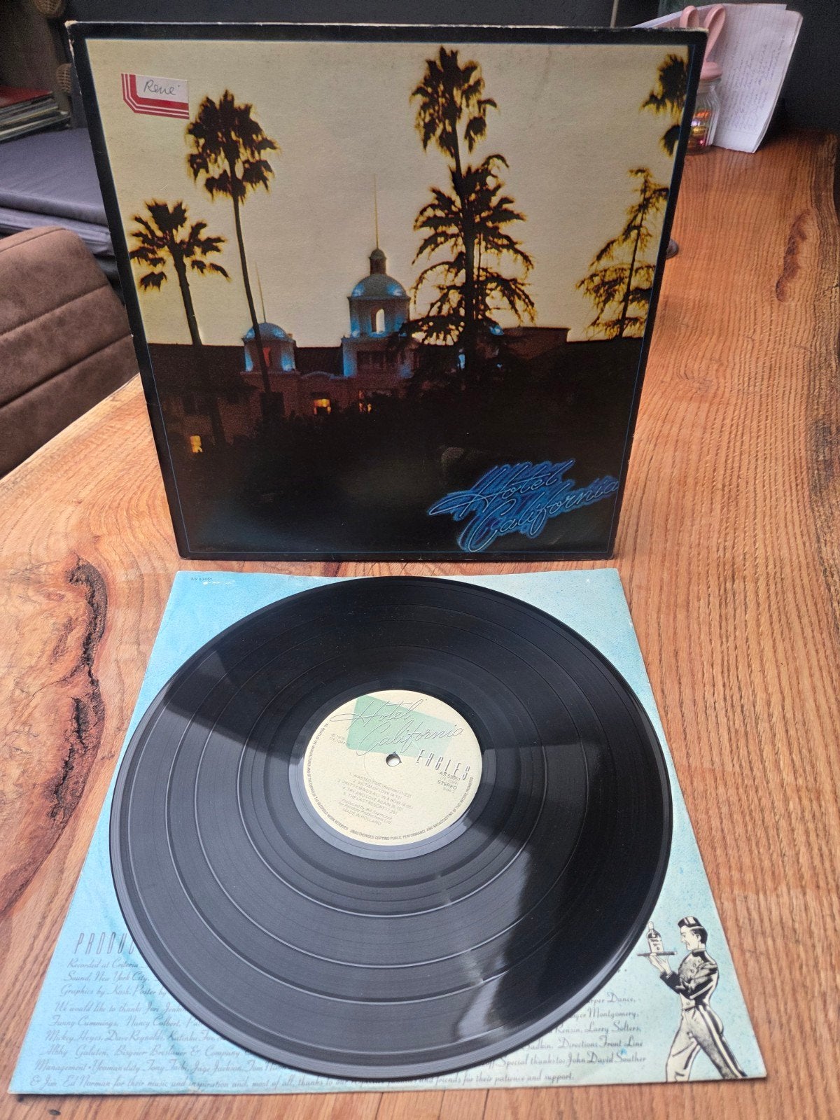 Eagles - Hotel California LP (1976) - Klassieke Rock Vinyl, LP, Rock, Gebruikt, Inclusief binnenhoes