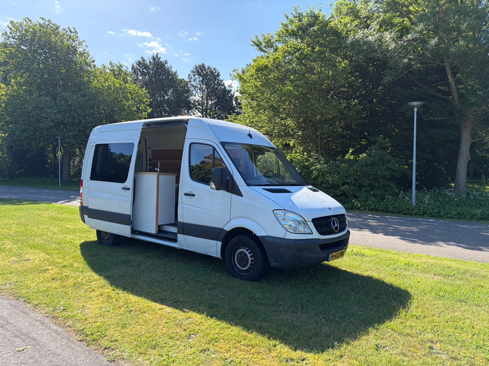 Mercedes sprinter camper automaat met zeer lage kmstand, Caravans en Kamperen, Campers, Automaat, Mercedes-Benz, Diesel, Tot en met 3