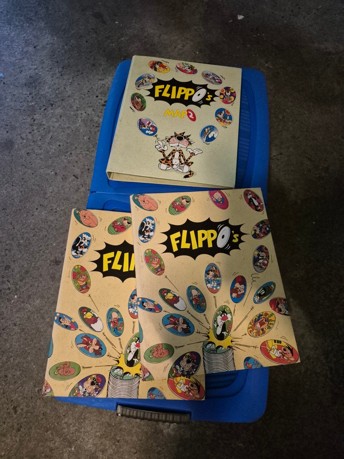 Flippo mappen, Ophalen, Losse flippo's