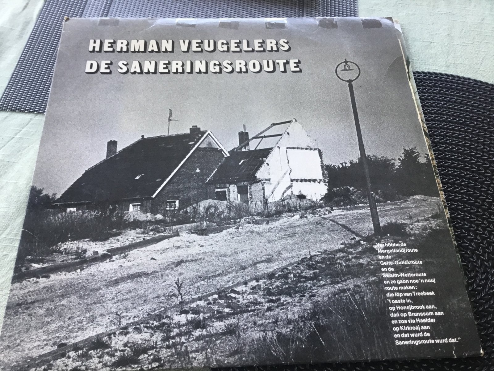 Herman Veugelers - De Saneringsroute LP (Telstar), Cd's en Dvd's, Vinyl | Nederlandstalig, Gebruikt, Ophalen of Verzenden, 1970 - 1979