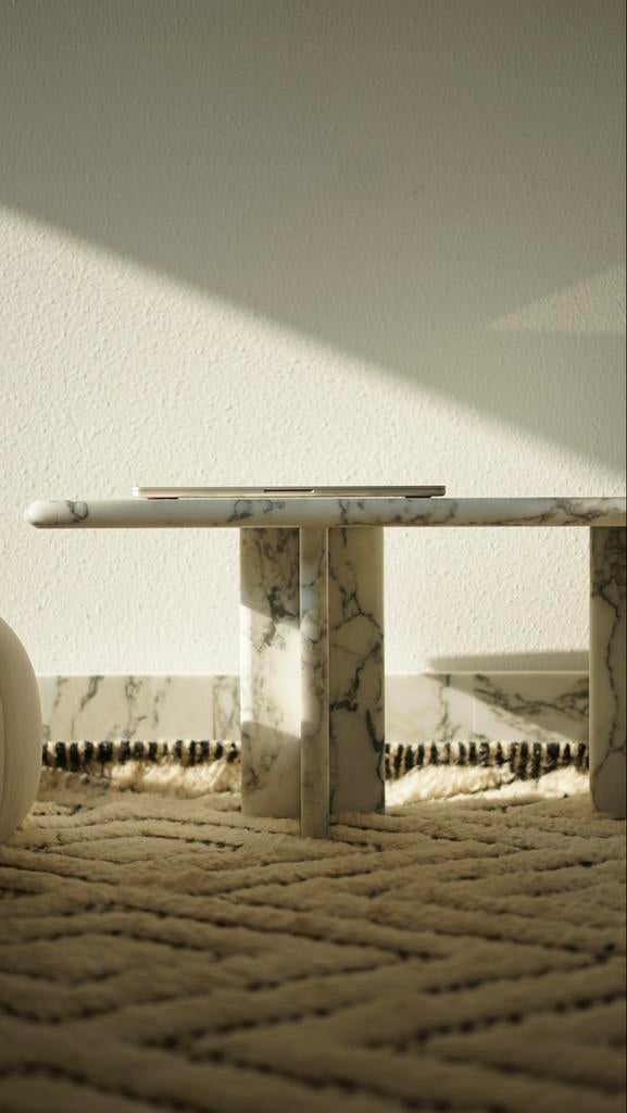 Lage side table van Arabescato marmer, Ophalen of Verzenden