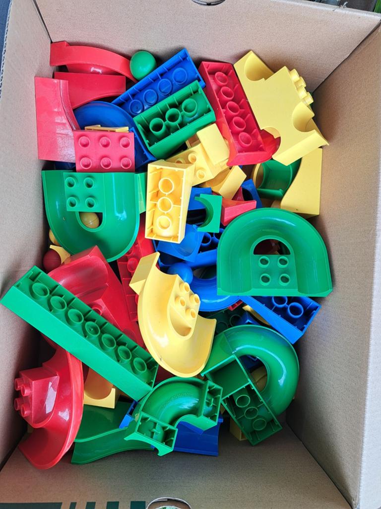 Grote doos Hubelino knikkerbaan (compatibel met Duplo), Ophalen of Verzenden